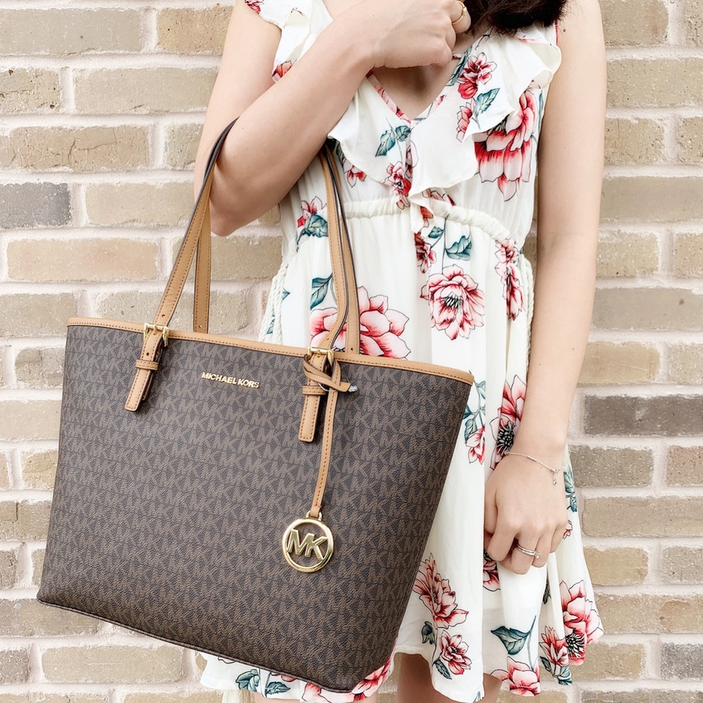 Gaby’sBags-Michael Kors tote brown MK - Picture 3 of 7